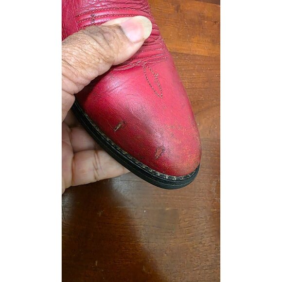 Ariat Heritage Red Leather Western Cowboy Embroidery Boots Women's Size 8 B - Picture 5 of 9